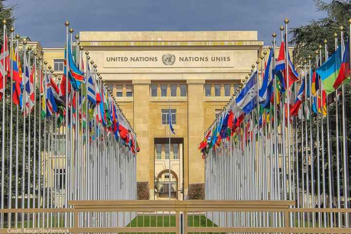 United Nations Building in Geneva Switzerland