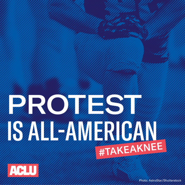 Protest is all-American. Take a knee.